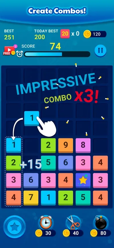 Merge Blocks colorful puzzle